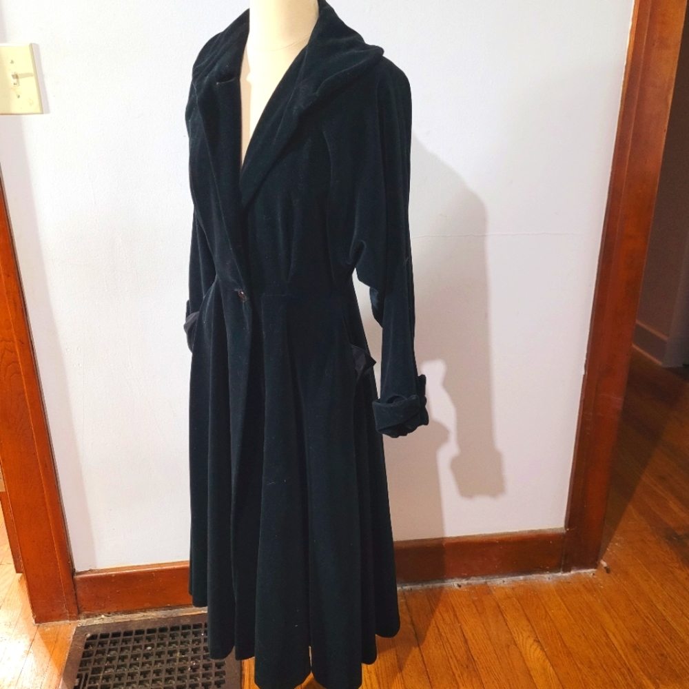 Cotton Velvet swing coat